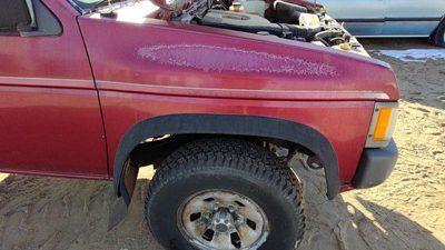 1989-1997 Nissan Hardbody Passenger Right Front Fender Oem 4X4 Red 6311294G35