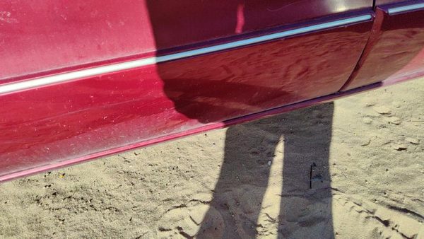 96-99 Olds 88 Driver Left Front Moulding From Door Oem Trim Strip Red — photo 4