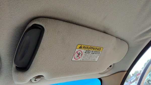 2000 Chrysler Town & Country Passenger Right Sun Visor Oem Tan Rf38Tl2Ab — photo 1