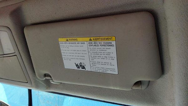 2008-2015 Nissan Rogue Passenger Right Sun Visor Oem G Black 96400jm02a — photo 1
