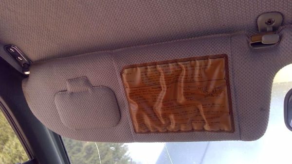 89-93 Mitsubishi Galant Vr-4 Driver Left Sun Visor Oem — photo 9