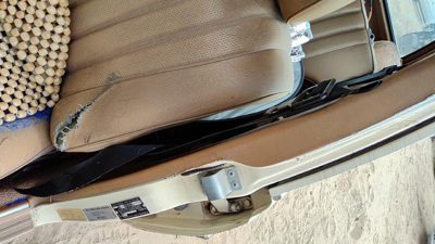 79-83 Mercedes 300Td Driver Left Front Seat Belt Retractor Oem Shoulder Brown