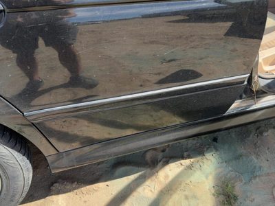 01-03 Bmw 530I Passenger Right Rear Moulding From Door Oem Back Trim Strip Black