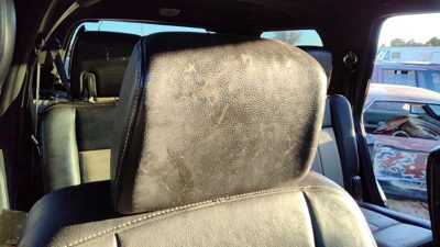 07-08 Expedition Passenger Right Front Head Rest Leather Seat 1W Black/Camel