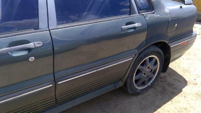 1991 Mitsubishi Galant VR-4 Driver Left Rear Door Shell OEM Back LH Green