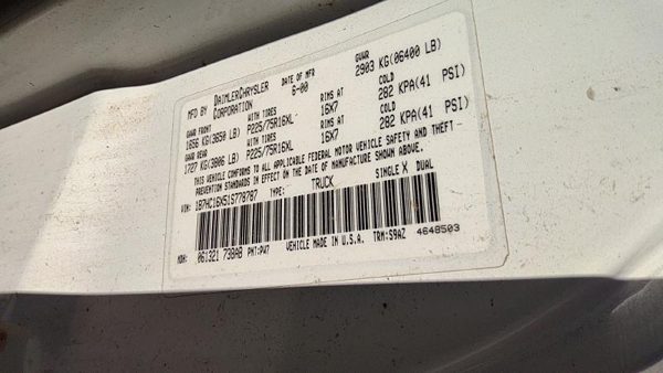2001 Dodge Ram 1500 Wiper Motor Front — photo 6