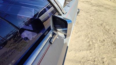 80-91 Grand Marquis Passenger Right Chrome Side Mirror With Control Cable Gray