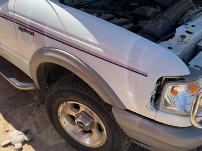93-97 Ford Ranger Passenger Right Front Fender Oem Wheel Lip Moulding White Yz