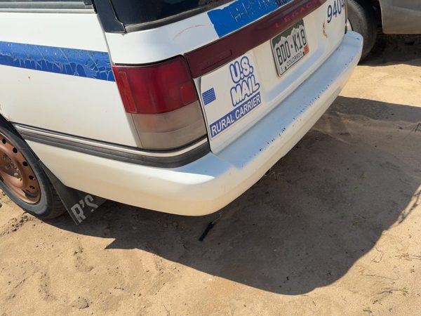 1990-1994 Subaru Legacy Rhd Rear Bumper Cover Assembly Oem Back Wagon White — photo 3
