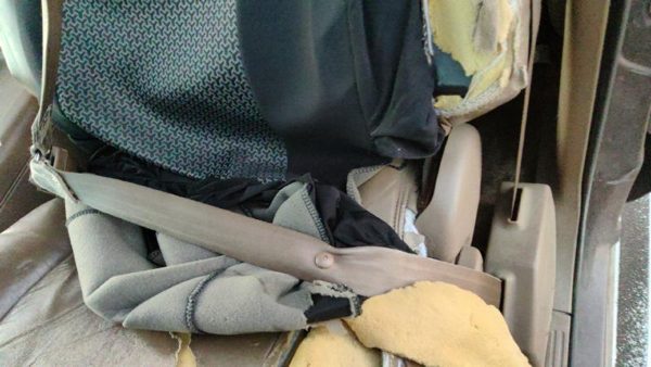 92-94 Chevy Suburban Driver Left Front Seat Belt Retractor Oem Shoulder Tan — photo 4
