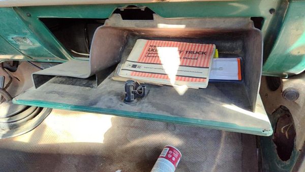 1976 Silverado C10 Glove Box Assembly Complete Door With Latch Oem Green — photo 3