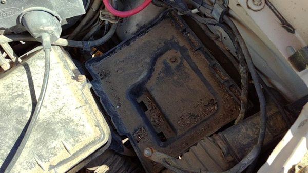 1984-1987 Ford Tempo Complete Battery Box Mount Tray With Hold Down Oem 2.3L — photo 1