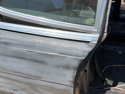1980 Mercedes 450SL 107 Passenger Right Chrome Trim on Quarter Panel OEM Black