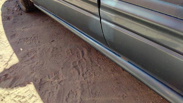 00-04 Lesabre Buick Driver Left Lower Rocker Panel Moulding Side Skirt Blue — photo 4