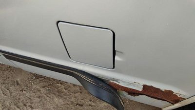 1982-1993 Chevy S10 Pickup Fuel Tank Door With Hinge Gas Lid Oem Filler Gray