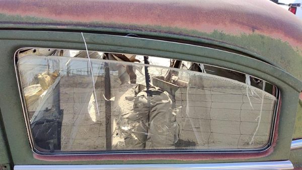 53-54 Chevy Bel Air 150 Sedan Driver Left Rear Side Window Door Glass Oem Back — photo 2