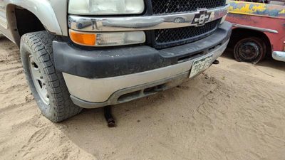 99-02 Chevy Silverado 2500 Hd Front Bumper With Brackets Assembly Oem Pewter 11U