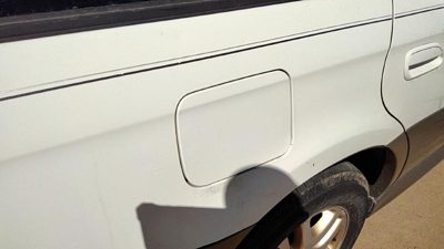 2000-2004 Legacy Outback Fuel Tank Door With Hinge Gas Lid Oem Filler White 8Y3