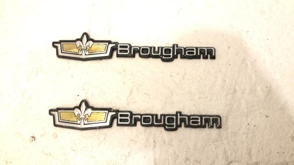 1986-1990 Chevy Caprice Brougham Emblem Pair Sail Panel Badges Oem Set — photo 1
