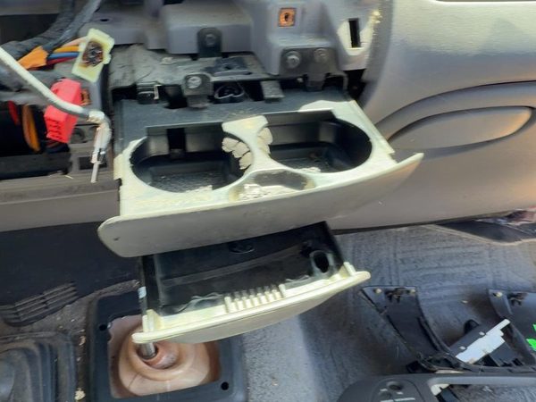 1997-2004 Ford F150 Slide Out Dash Mounted Cup Holder Assembly Oem Gray F2 — photo 3
