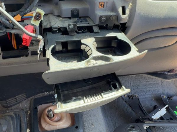 1997-2004 Ford F150 Slide Out Dash Mounted Cup Holder Assembly Oem Gray F2 — photo 4