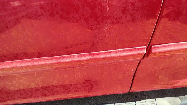 1999-2004 Ford F150 Driver Left Front Moulding From Door Oem Trim Strip Red E4 — photo 2
