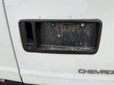 2002 Chevy Express Van 2500 License Plate Trim Surround Panel Oem With Handle