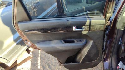14-15 Kia Sorento Driver Left Rear Door Trim Panel With Switches Back Va Black