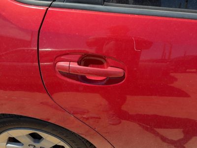 05-09 Prius Passenger Right Rear Outside Door Handle Hatchback Barcelona Red 3R3