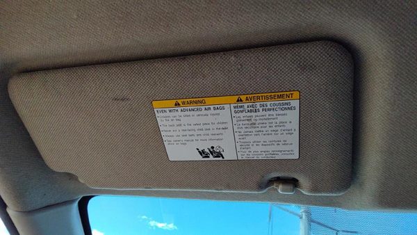 2007-2011 Nissan Versa Driver Left Sun Visor Oem Charcoal G 96401Em11A — photo 1