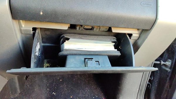 07-14 Ford Expedition Glove Box Assembly Complete Door With Latch 1W Black/Camel — photo 3