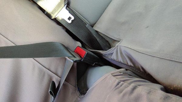 2011-2016 Ford F250 Passenger Right Front Seat Belt Buckle Receiver Oem Gray 3S — photo 3