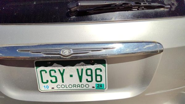 04-08 Pacifica License Plate Trim Surround Panel Oem Tail Trunk Finish Chrome — photo 2