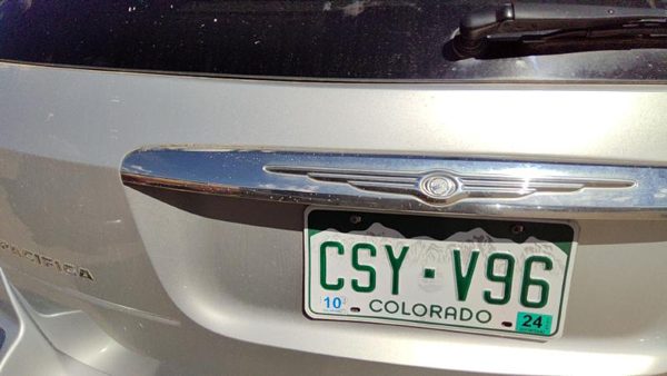 04-08 Pacifica License Plate Trim Surround Panel Oem Tail Trunk Finish Chrome — photo 4