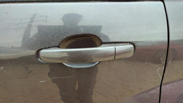 05-09 Chevy Equinox Driver Left Rear Outside Door Handle Back Granite Gray 44U — photo 1
