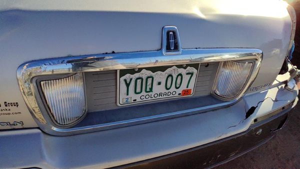 03-11 Town Car License Plate Trim Surround Panel Tail Trunk Finish Silver — photo 5