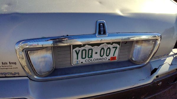 03-11 Town Car License Plate Trim Surround Panel Tail Trunk Finish Silver — photo 4