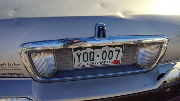 03-11 Town Car License Plate Trim Surround Panel Tail Trunk Finish Silver — photo 3