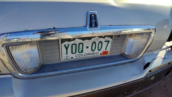 03-11 Town Car License Plate Trim Surround Panel Tail Trunk Finish Silver — photo 7