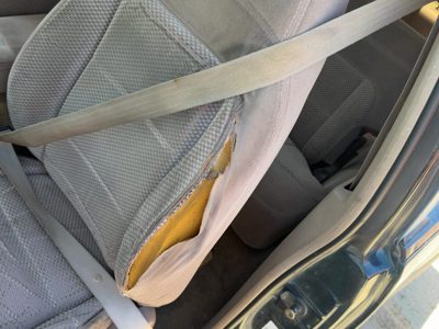 91-94 Ford Explorer 2 Dr Driver Left Front Seat Belt Retractor OEM Shoulder Tan