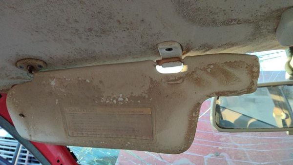 94-97 Ford Aspire Driver Left Sun Visor Oem Gray — photo 4