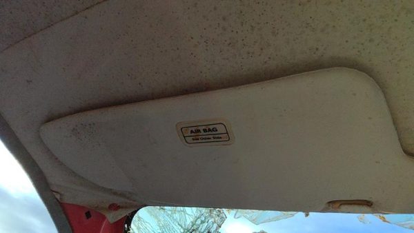 94-97 Ford Aspire Driver Left Sun Visor Oem Gray — photo 2