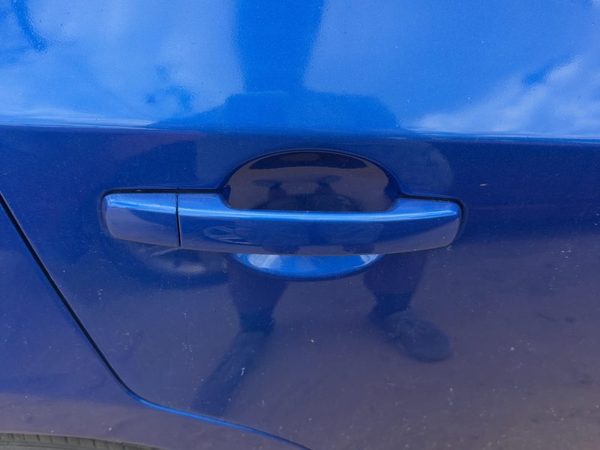 07-12 Nissan Sentra Passenger Right Rear Outside Door Handle Oem Back Blue B17 — photo 2