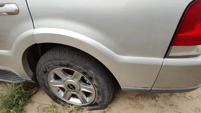 2003-2005 Lincoln Aviator Driver Left Rear Wheel Moulding Flare Oem Silver Jp