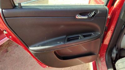 09-16 Chevy Impala Driver Left Rear Door Trim Panel With Switches Back Ebony 19C
