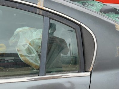 02-06 Nissan Altima Driver Left Rear Vent Window Back Door Glass With Frame Oem