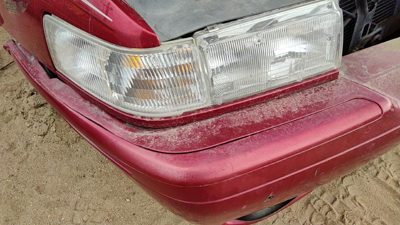 01 Cadillac Eldorado Passenger Right Trim Strip Below Headlight Crimson Red 86U