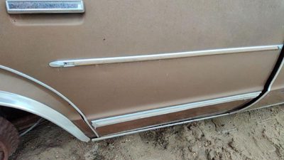 78-83 Malibu Passenger Right Rear Moulding From Door Back Trim Strip Tan 4 Door