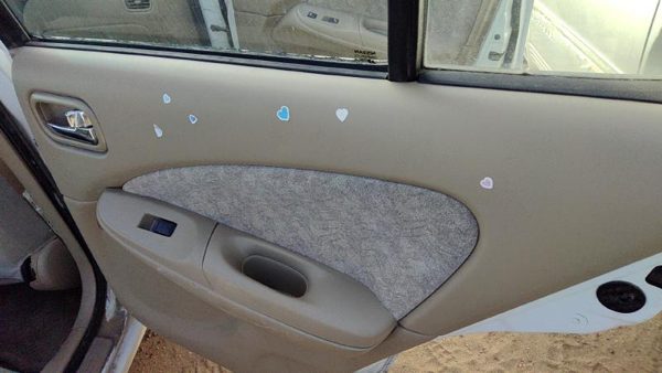 00-02 Sentra Passenger Right Rear Door Trim Panel With Switches Back Sand H — photo 3