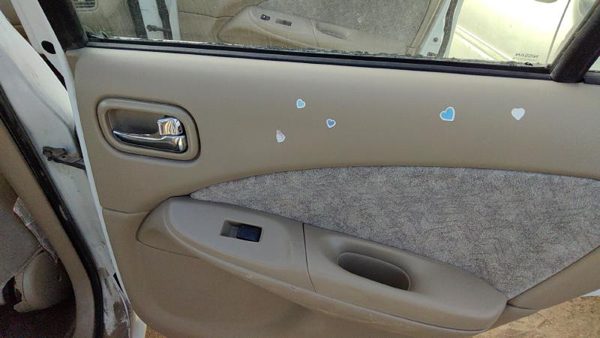 00-02 Sentra Passenger Right Rear Door Trim Panel With Switches Back Sand H — photo 5